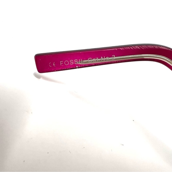 RARE Fossil Sunglasses CORY MS3911 710 Pink Lenses Scratched - Picture 6 of 9